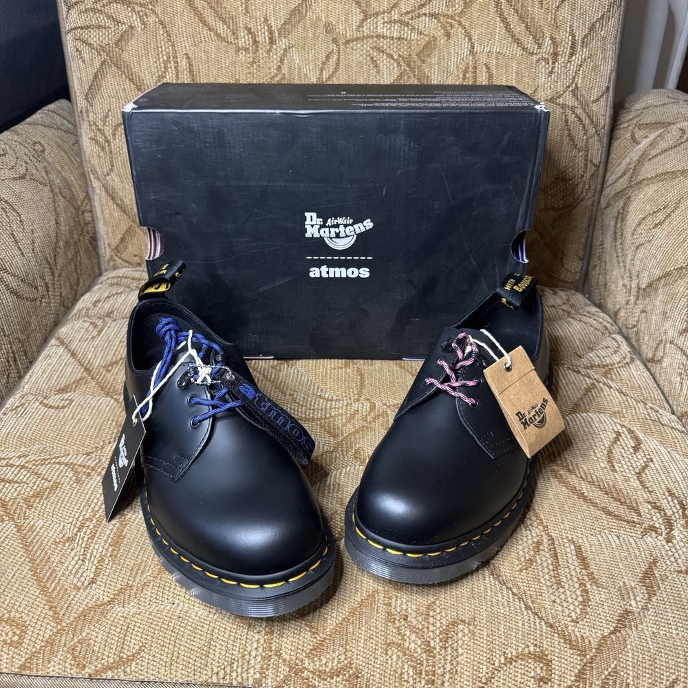 Dr. Martens 1461 Atmos 26928001 Mens Black Oxfords & Lace Ups Casual‎ Shoes US 8